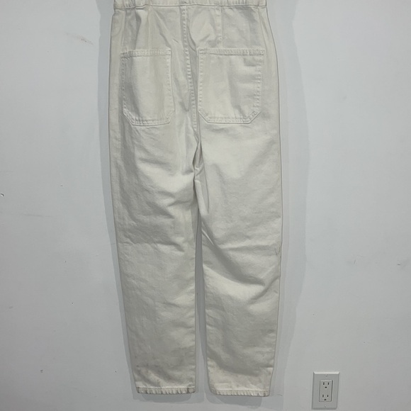 FREE People Marci button through denim jumpsuit in white size XS - Picture 13 of 17